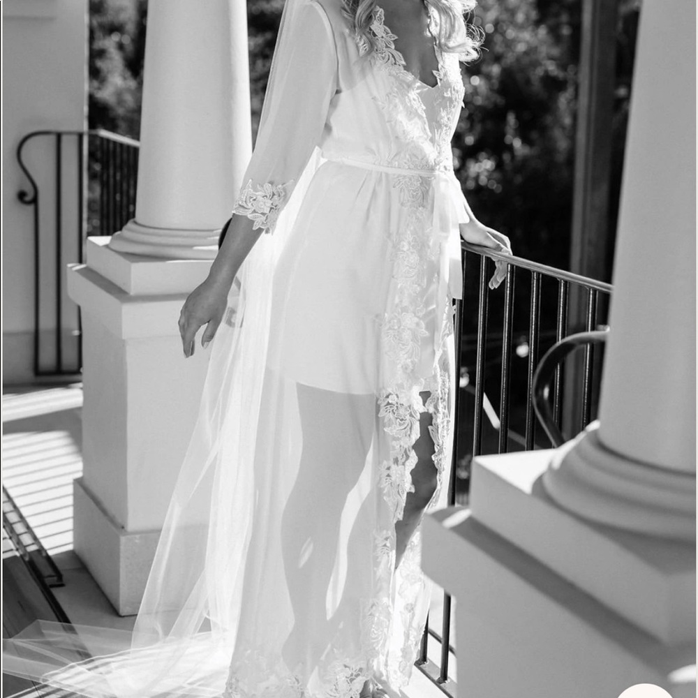 Bridal Robe!! Used once for getting ready. No stains or rips